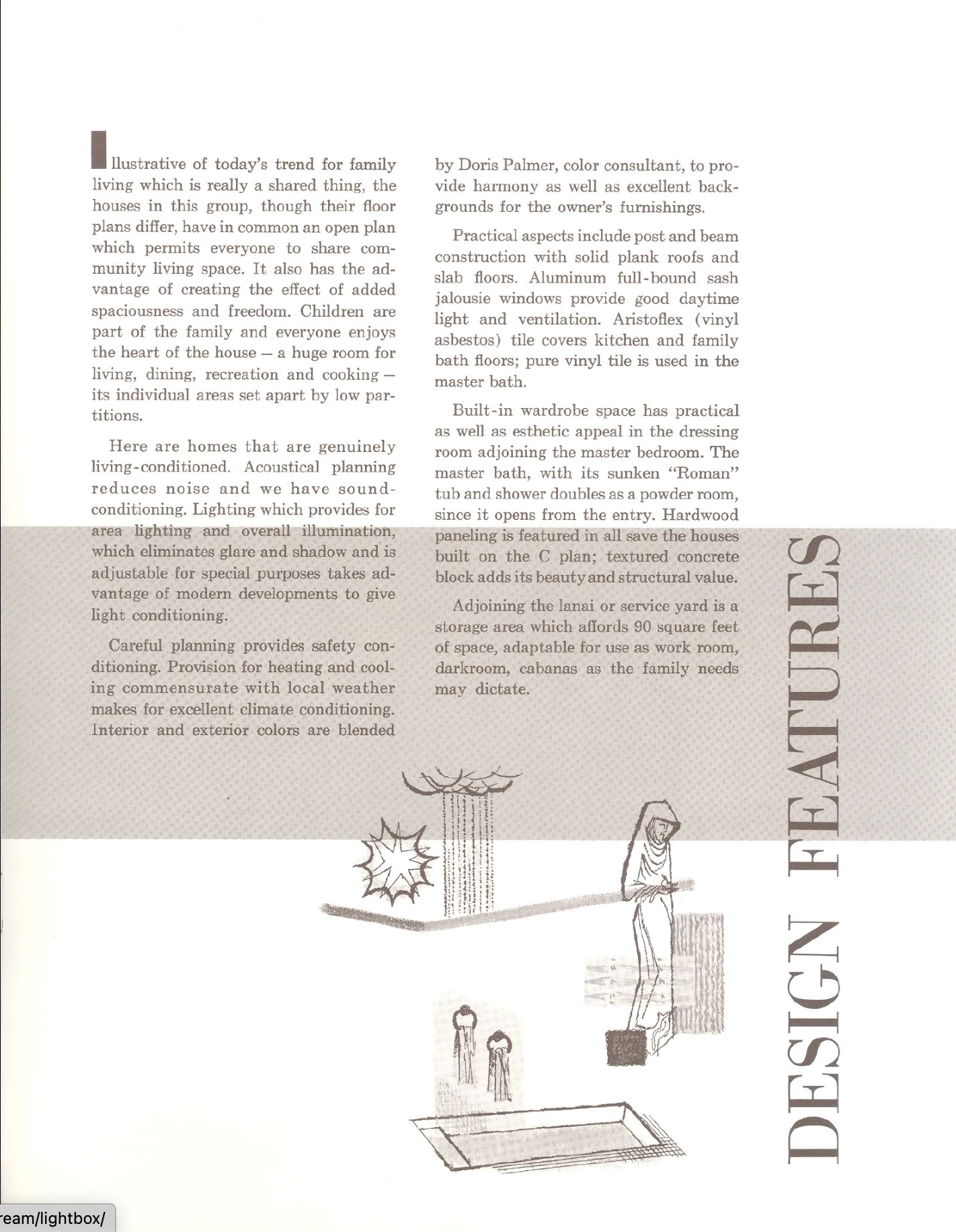 Design features · Original sales brochure