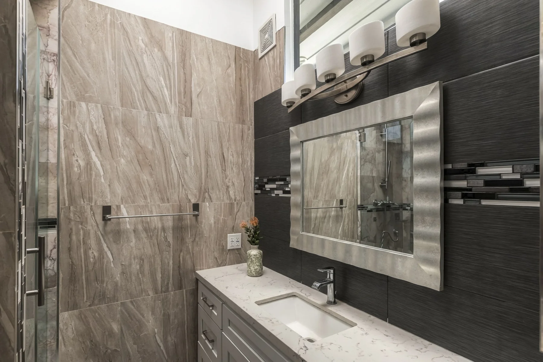 An updated bathroom