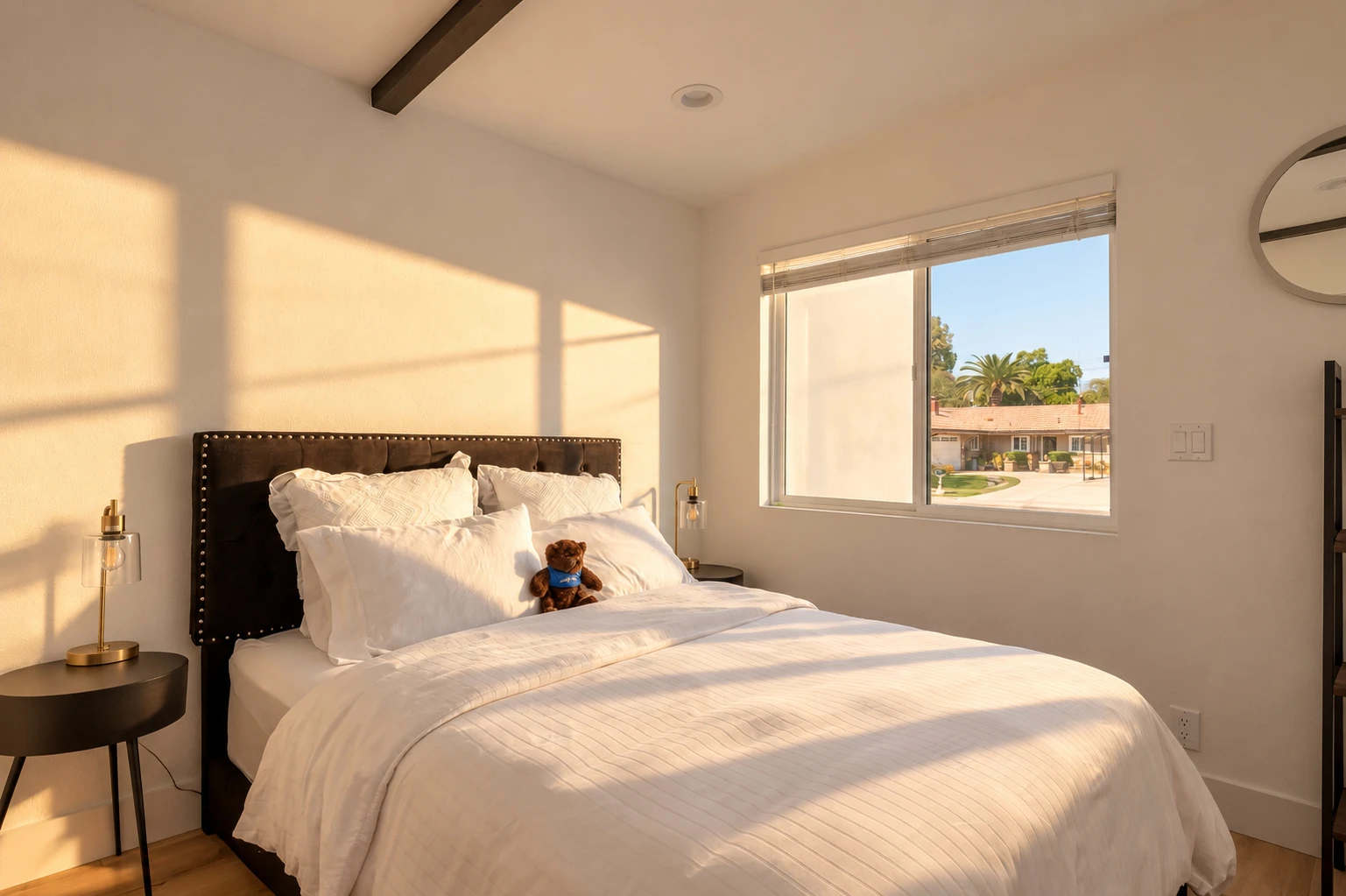 Bedroom in warm light